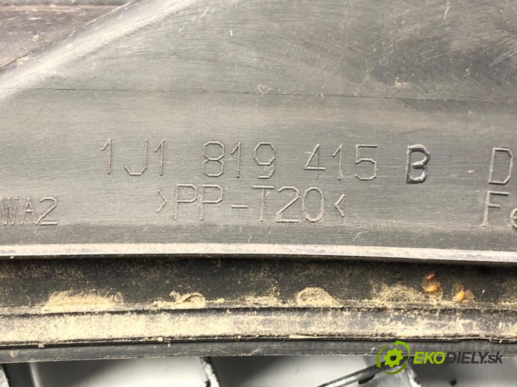 VW GOLF IV (1J1) 1997 - 2008    1.6 74 kW [100 KM] benzyna 1997 - 2004  Torpédo, plast pod čelné okno  (Torpéda)