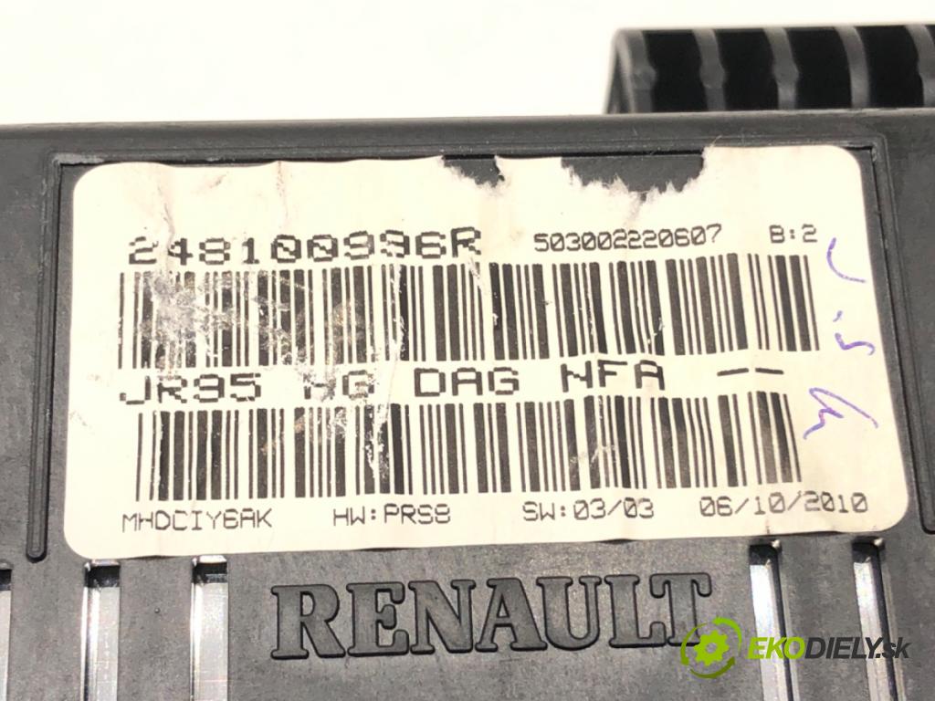 RENAULT GRAND SCÉNIC III (JZ0/1_) 2009 - 2022    2.0 dCi (JZ0Y) 110 kW [150 KM] olej napędowy 2009 - 2022  Prístrojovka 248100996R (Prístrojové dosky, displeje)