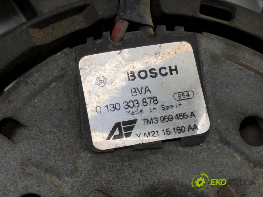 VW SHARAN (7M8, 7M9, 7M6) 1995 - 2010    1.9 TDI 85 kW [115 KM] olej napędowy 2000 - 2010  Ventilátor chladiča 0130303878 7M3959455A (Ventilátory)