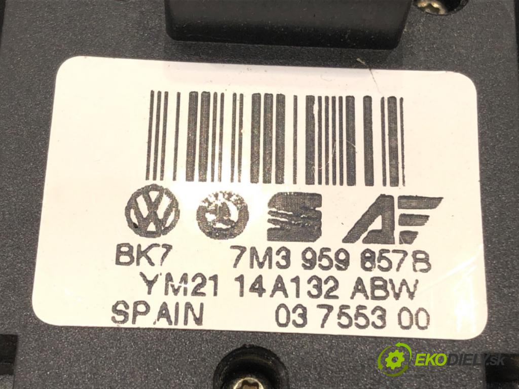 VW SHARAN (7M8, 7M9, 7M6) 1995 - 2010    1.9 TDI 85 kW [115 KM] olej napędowy 2000 - 2010  Prepínač okien 7M3959857B (Prepínače, spínače, tlačidlá a ovládače kúrenia)