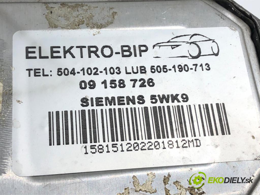 OPEL ZAFIRA A nadwozie wielkoprzestrzenne (MPV) (T98) 1999 - 2005    1.8 16V (F75) 92 kW [125 KM] benzyna 2000 - 2005  riadiaca jednotka Motor 09158726 (Riadiace jednotky)