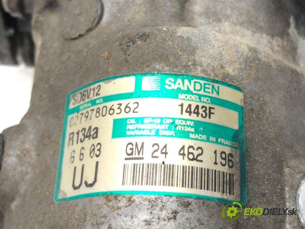OPEL ASTRA G liftback (T98) 1998 - 2009    1.6 LPG (F48) 62 kW [84 KM] Benzyna / gaz samochodowy (LPG) 1998 - 2005  kompresor klimatizace 24462196 (Kompresory)