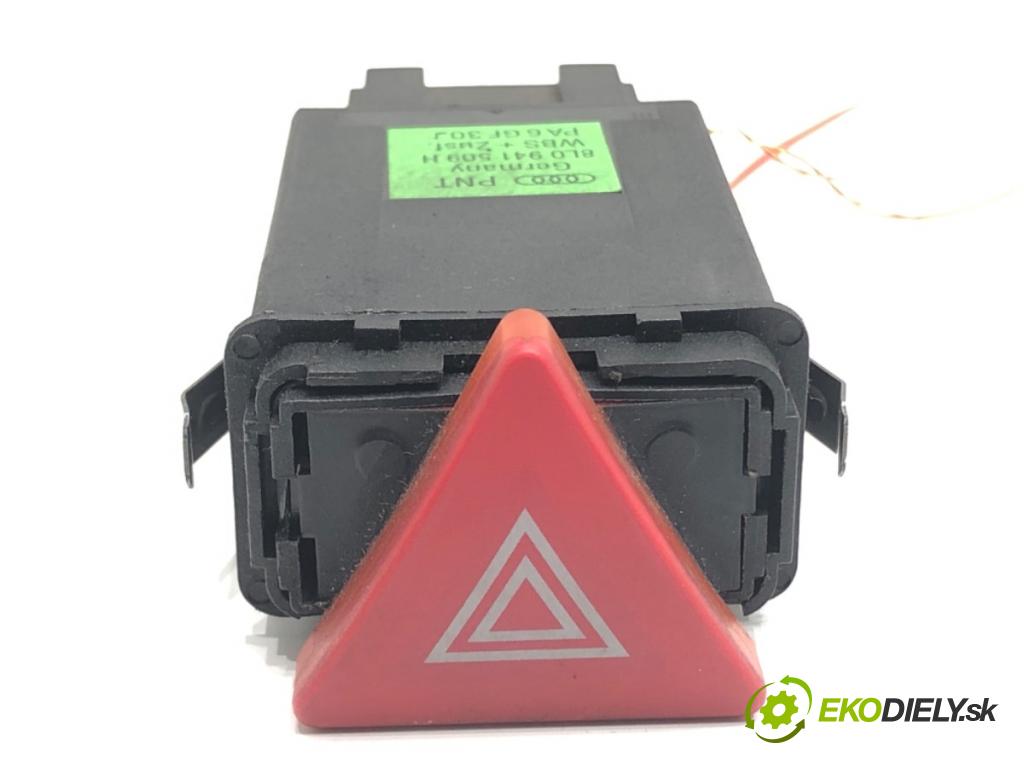 AUDI A3 (8L1) 1996 - 2006    1.9 TDI 66 kW [90 KM] olej napędowy 1996 - 2001  Spínač svetiel výstražných (núdzových) 8L0941509H (Prepínače, spínače, tlačidlá a ovládače kúrenia)