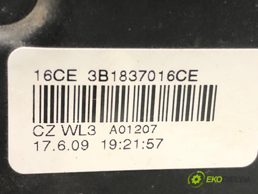 SKODA FABIA II (542) 2006 - 2014    1.4 TDI 59 kW [80 KM] olej napędowy 2007 - 2010  zámok dveře pravý přední část 3B1837016CE