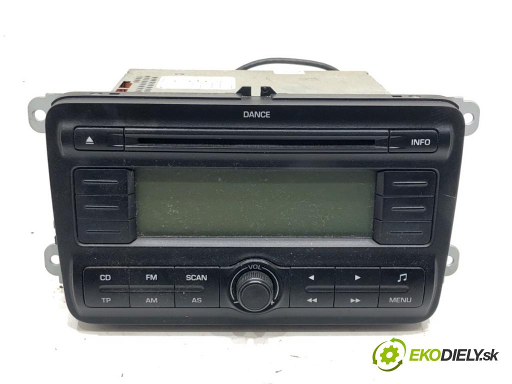 SKODA FABIA II (542) 2006 - 2014    1.4 TDI 59 kW [80 KM] olej napędowy 2007 - 2010  RADIO 5J0035161A (Audio zariadenia)