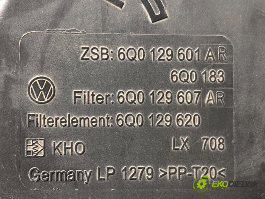 SKODA FABIA II (542) 2006 - 2014    1.4 TDI 59 kW [80 KM] olej napędowy 2007 - 2010  Obal filtra vzduchu 6Q0129601AR (Obaly filtrov vzduchu)