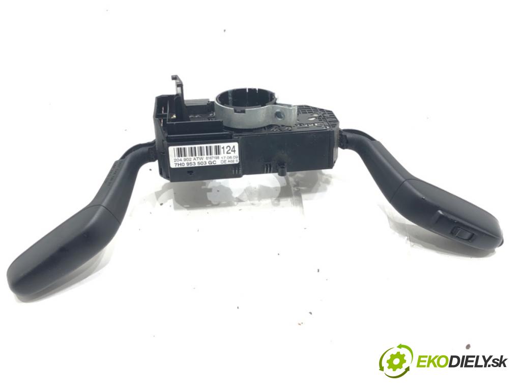 SKODA FABIA II (542) 2006 - 2014    1.4 TDI 59 kW [80 KM] olej napędowy 2007 - 2010  Prepínač kombinovaný 7H0953503GC (Prepínače, spínače, tlačidlá a ovládače kúrenia)