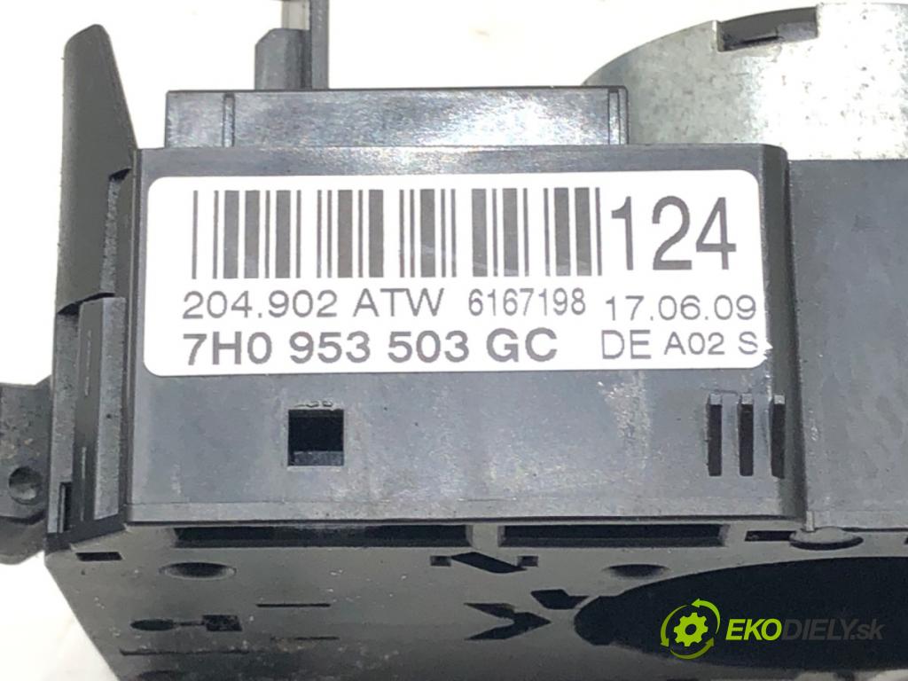 SKODA FABIA II (542) 2006 - 2014    1.4 TDI 59 kW [80 KM] olej napędowy 2007 - 2010  Prepínač kombinovaný 7H0953503GC (Prepínače, spínače, tlačidlá a ovládače kúrenia)
