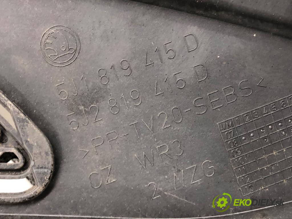 SKODA FABIA II (542) 2006 - 2014    1.4 TDI 59 kW [80 KM] olej napędowy 2007 - 2010  Torpédo, plast pod čelné okno  (Torpéda)