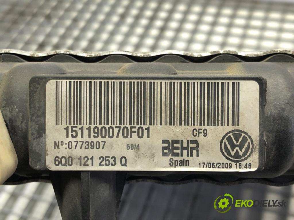 SKODA FABIA II (542) 2006 - 2014    1.4 TDI 59 kW [80 KM] olej napędowy 2007 - 2010  chladič vody 6Q0121253Q (Chladiče vody)