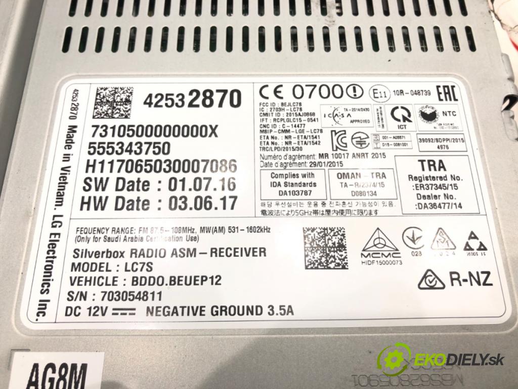 OPEL ASTRA K Sports Tourer (B16) 2015 - 2022    1.6 CDTi (35) 81 kW [110 KM] olej napędowy 2015 - 2022  RADIO 42532870 (Audio zariadenia)