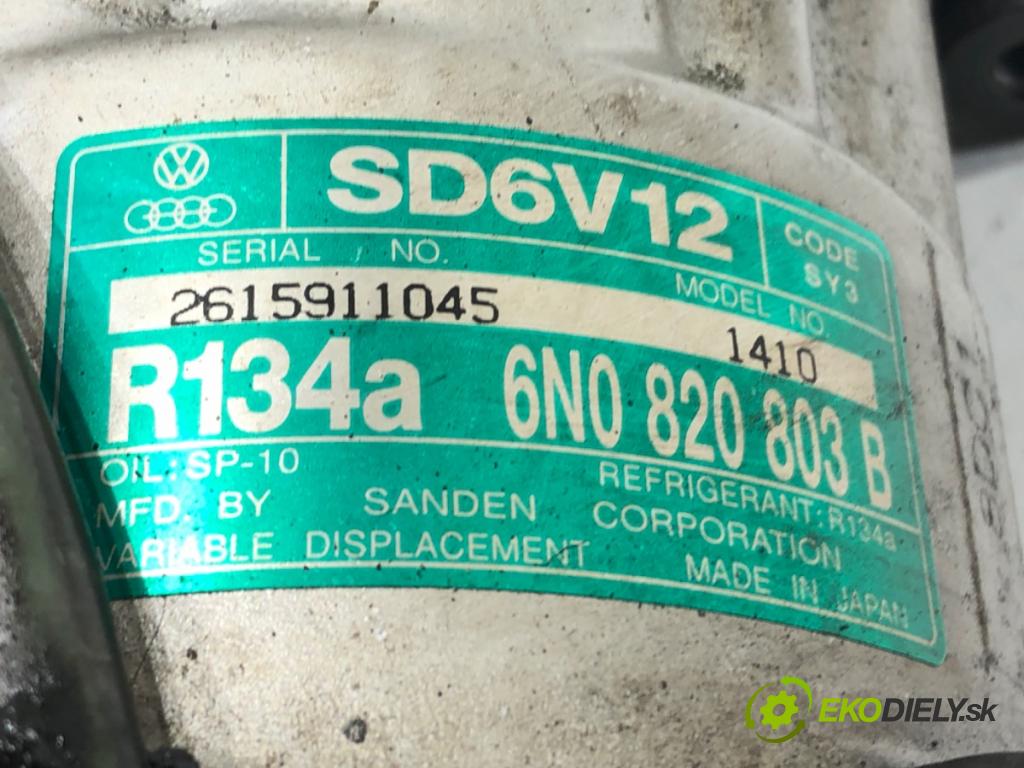 VW POLO (6N2) 1999 - 2001    1.4 TDI 55 kW [75 KM] olej napędowy 1999 - 2001  kompresor klimatizace 6N0820803B (Kompresory)