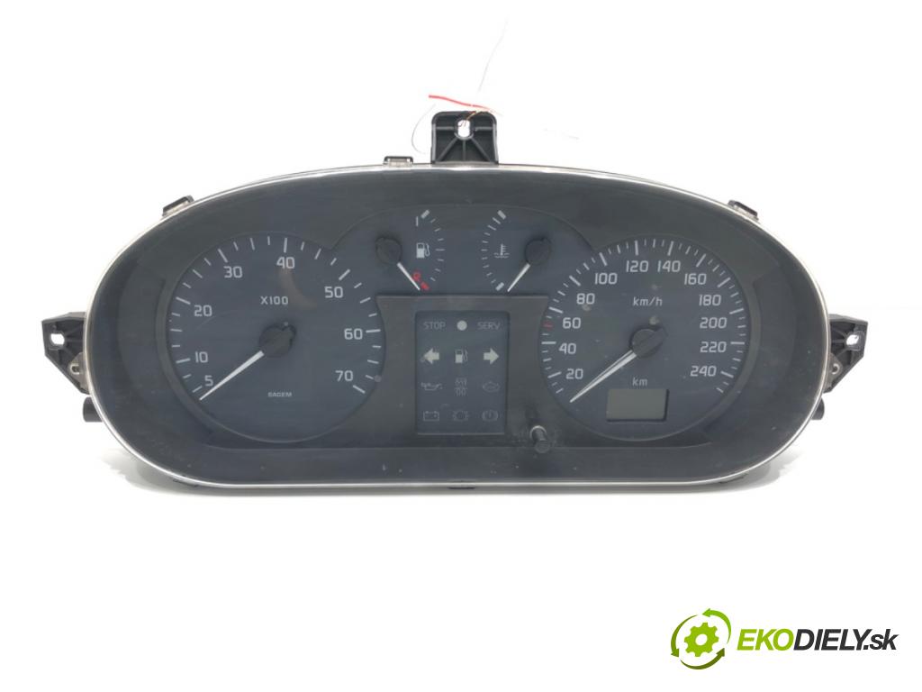 RENAULT SCÉNIC I nadwozie wielkoprzestrzenne (MPV) (JA0/1_, FA0_) 1999 - 2010    1.9 dCi (JA05, JA1F) 75 kW [102 KM] olej napędowy 1999 - 2003  Prístrojovka 7700427896A (Prístrojové dosky, displeje)