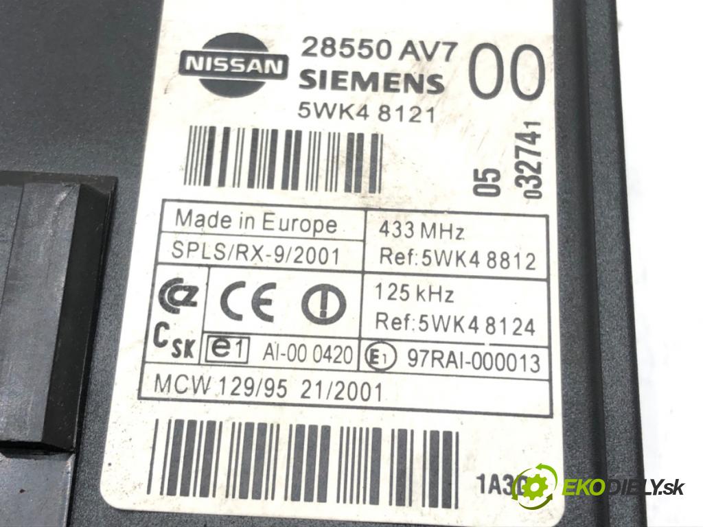 NISSAN PRIMERA (P12) 2002 - 2022    1.8 LPG 85 kW [115 KM] Benzyna / gaz samochodowy (LPG) 2002 - 2022  Modul komfortu 28550-AV700 (Moduly komfortu)