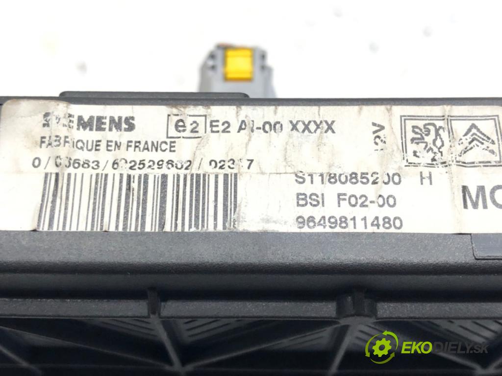 CITROEN C3 I (FC_, FN_) 2002 - 2022    1.4 i 54 kW [73 KM] benzyna 2002 - 2010  modul BSI 9649811480 (Pojistkové skříňky)