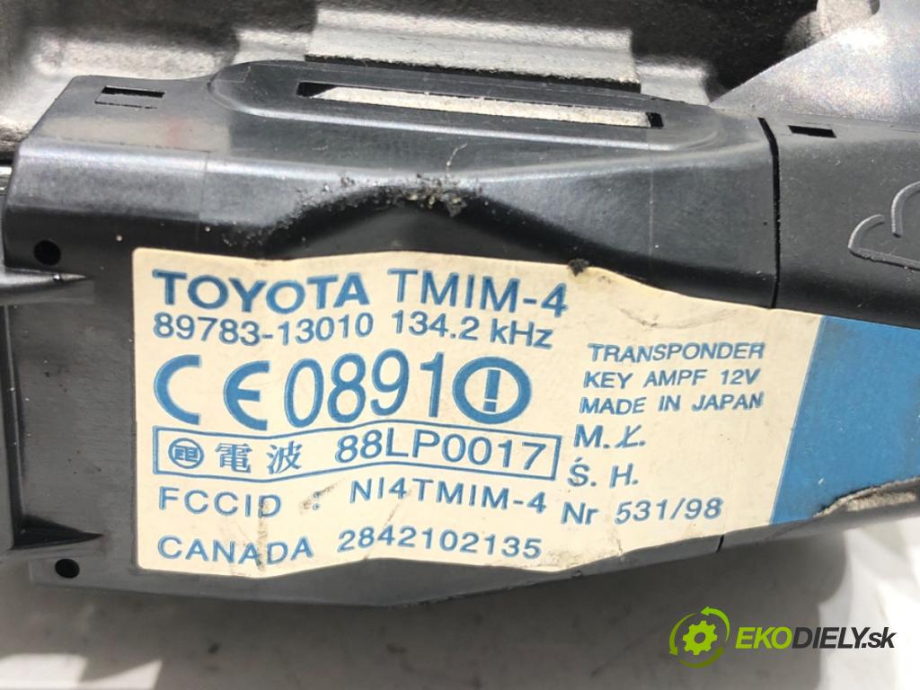 TOYOTA COROLLA Verso (_E12_) 2001 - 2007    2.0 D-4D (CDE120_) 66 kW [90 KM] olej napędowy 2002 - 2004  spinačka 89783-13010 (Spínacie skrinky a kľúče)