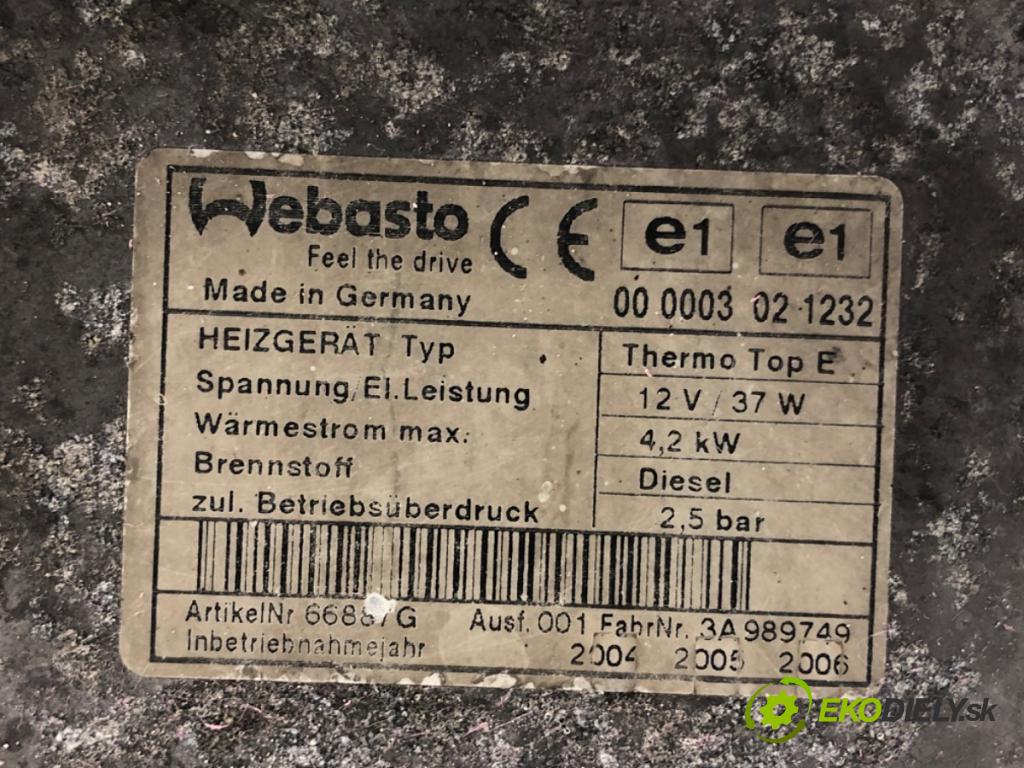 TOYOTA COROLLA Verso (_E12_) 2001 - 2007    2.0 D-4D (CDE120_) 66 kW [90 KM] olej napędowy 2002 - 2004  Webasto 66724B (Webasto ohřívače)