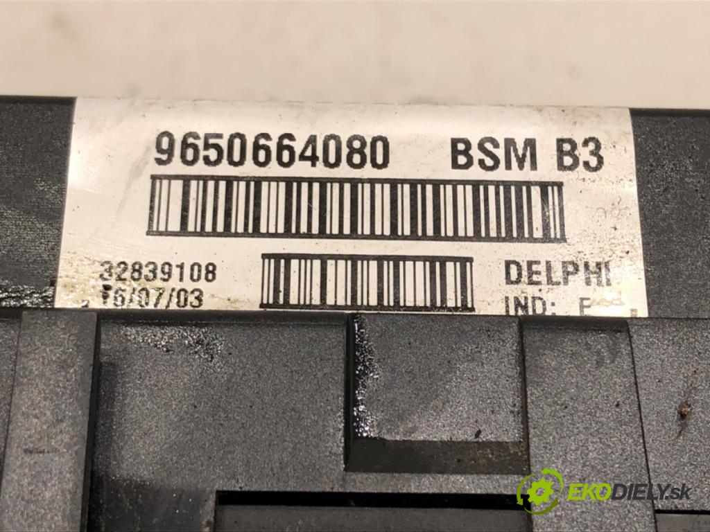 PEUGEOT 206 liftback (2A/C) 1998 - 2012    1.4 i 55 kW [75 KM] benzyna 1998 - 2012  Modul BSM 9650664080 (Ostatné)