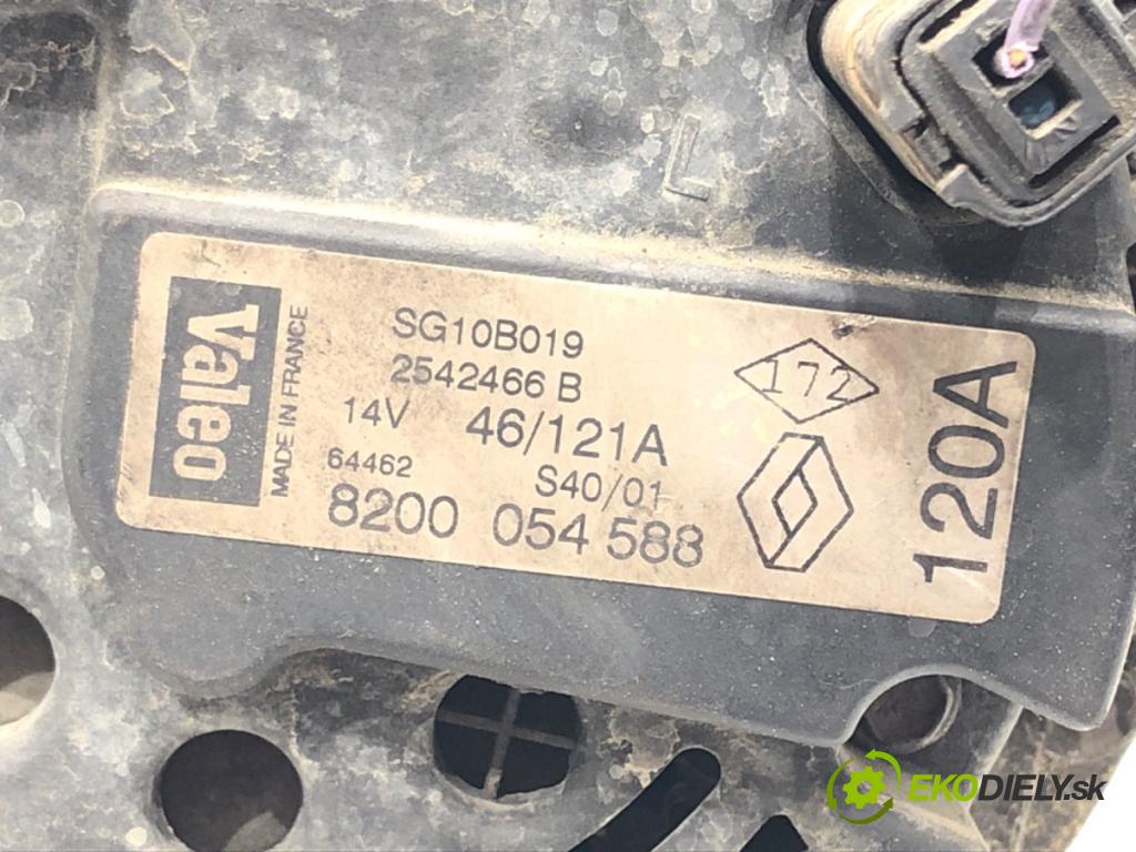 RENAULT SCÉNIC I nadwozie wielkoprzestrzenne (MPV) (JA0/1_, FA0_) 1999 - 2010    1.9 dCi (JA05, JA1F) 75 kW [102 KM] olej napędowy 1999 - 2003  Alternátor 8200054588 (Alternátory)
