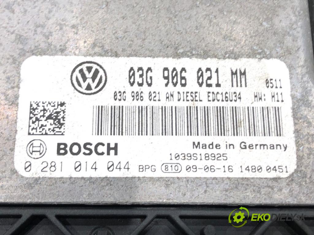 VW TOURAN (1T1, 1T2) 2003 - 2010    1.9 TDI 77 kW [105 KM] olej napędowy 2003 - 2010  riadiaca jednotka Motor 03G906021MM (Riadiace jednotky)