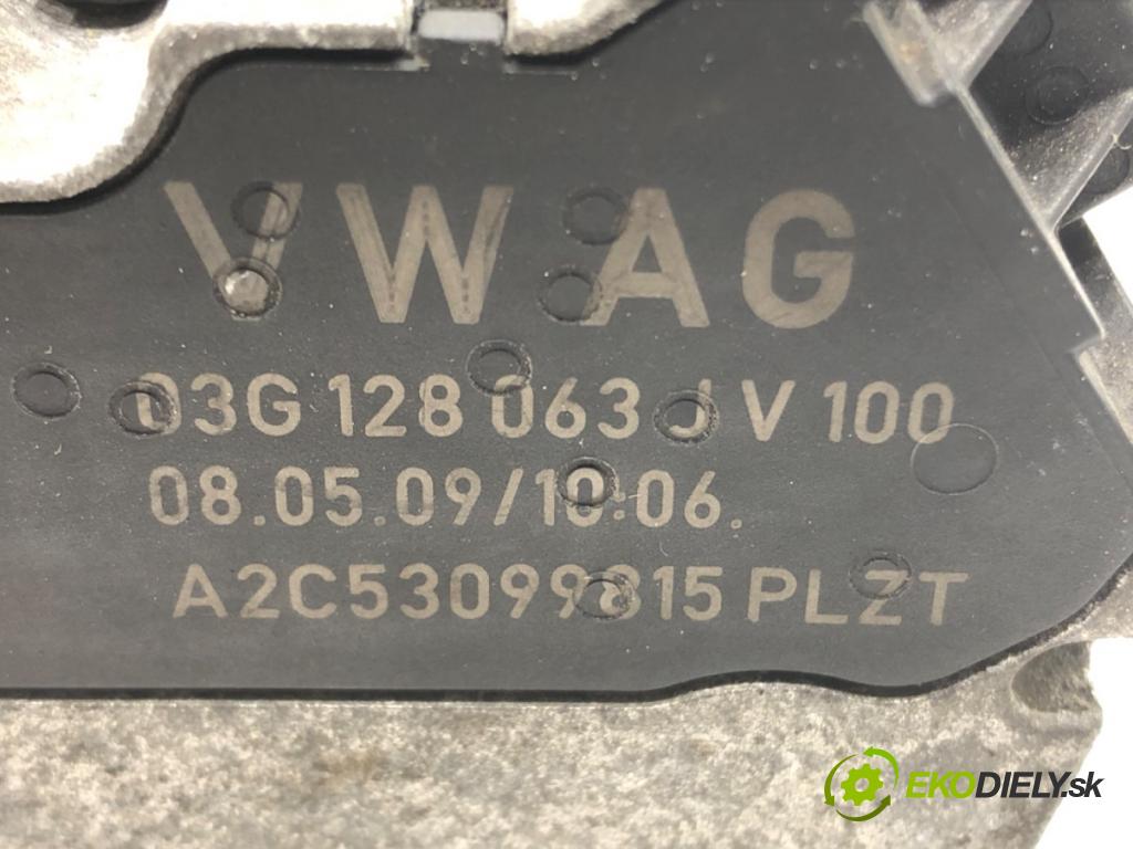 VW TOURAN (1T1, 1T2) 2003 - 2010    1.9 TDI 77 kW [105 KM] olej napędowy 2003 - 2010  Škrtiaca klapka 03G128063JV (Škrtiace klapky)