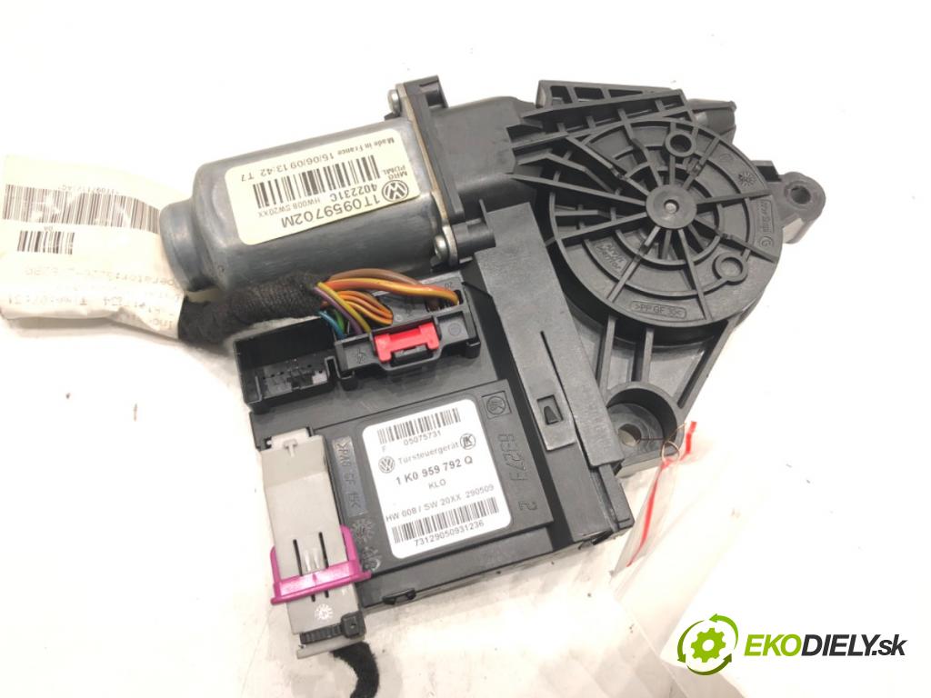 VW TOURAN (1T1, 1T2) 2003 - 2010    1.9 TDI 77 kW [105 KM] olej napędowy 2003 - 2010  motorek sťahovaní okna přední část pravý 1T0959702M 1K0959792Q (Ostatné)
