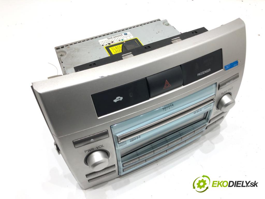 TOYOTA COROLLA Verso (ZER_, ZZE12_, R1_) 2004 - 2009    1.8 (ZNR11_) 95 kW [129 KM] benzyna 2004 - 2009  RADIO 86120-0F030 (Audio zariadenia)