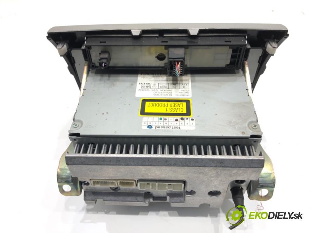 TOYOTA COROLLA Verso (ZER_, ZZE12_, R1_) 2004 - 2009    1.8 (ZNR11_) 95 kW [129 KM] benzyna 2004 - 2009  RADIO 86120-0F030 (Audio zariadenia)