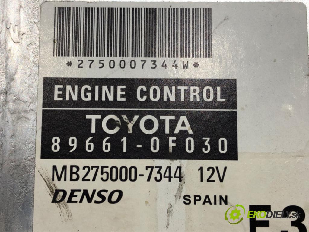 TOYOTA COROLLA Verso (ZER_, ZZE12_, R1_) 2004 - 2009    1.8 (ZNR11_) 95 kW [129 KM] benzyna 2004 - 2009  riadiaca jednotka Motor 89661-0F030 (Riadiace jednotky)