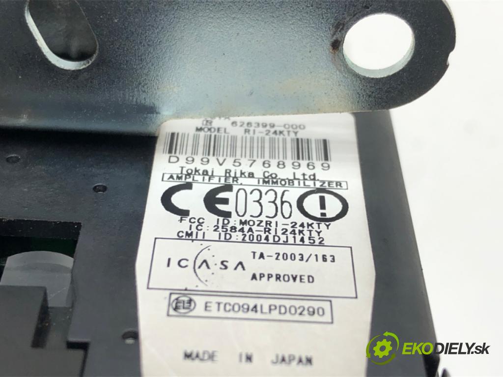 TOYOTA COROLLA Verso (ZER_, ZZE12_, R1_) 2004 - 2009    1.8 (ZNR11_) 95 kW [129 KM] benzyna 2004 - 2009  spinačka 626399-000 (Spínacie skrinky a kľúče)