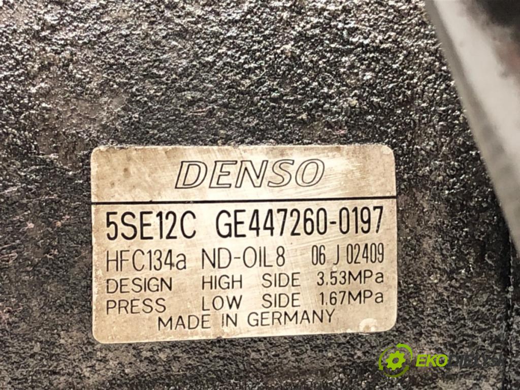 TOYOTA COROLLA Verso (ZER_, ZZE12_, R1_) 2004 - 2009    1.8 (ZNR11_) 95 kW [129 KM] benzyna 2004 - 2009  kompresor klimatizace 447260-0197 (Kompresory)