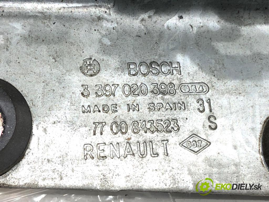 RENAULT SCÉNIC I nadwozie wielkoprzestrzenne (MPV) (JA0/1_, FA0_) 1999 - 2010    1.6 (JA00, JA16, JA15, JA19, JA1V, JA2B, JA2C, JA0B,... 79 kW [107 KM] benzyna 1999 - 2003  Mechanizmus stieračov predný  (Motorčeky stieračov predné)