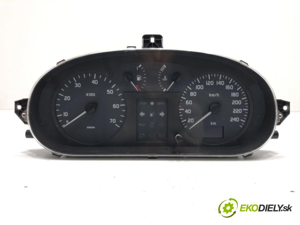 RENAULT SCÉNIC I nadwozie wielkoprzestrzenne (MPV) (JA0/1_, FA0_) 1999 - 2010    1.6 (JA00, JA16, JA15, JA19, JA1V, JA2B, JA2C, JA0B,... 79 kW [107 KM] benzyna 1999 - 2003  Prístrojovka P8200071820 (Prístrojové dosky, displeje)