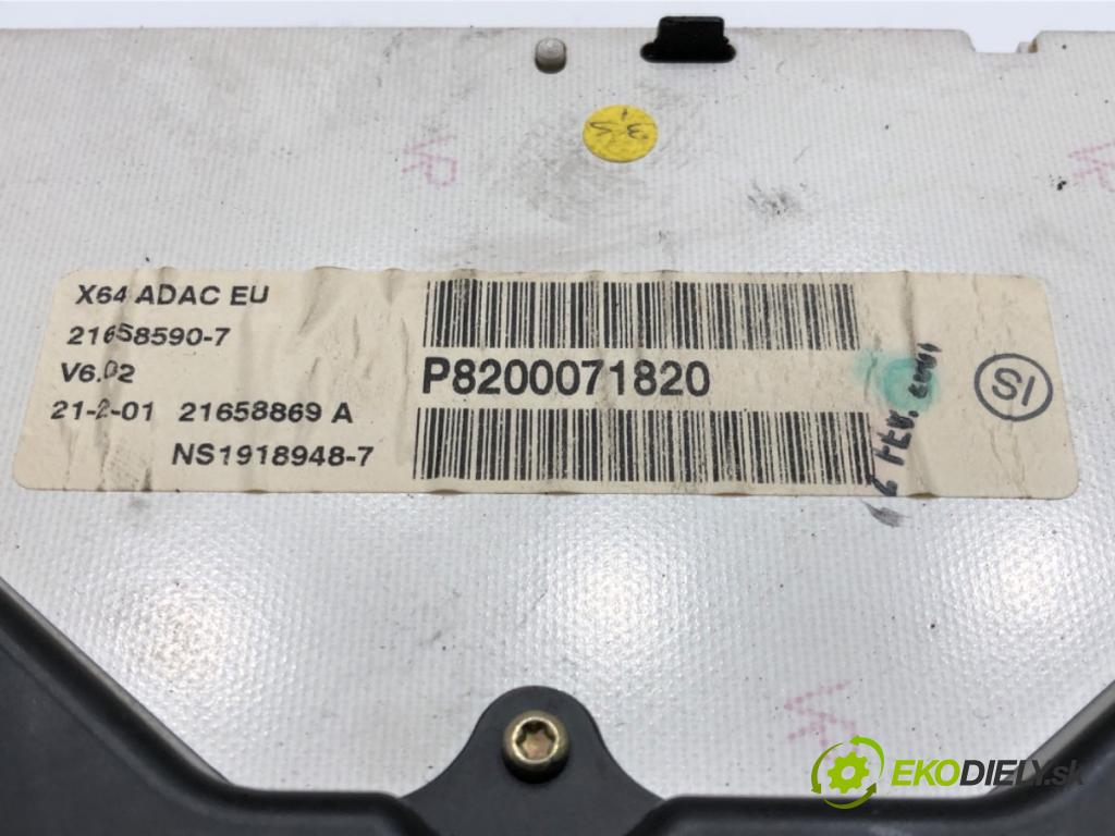 RENAULT SCÉNIC I nadwozie wielkoprzestrzenne (MPV) (JA0/1_, FA0_) 1999 - 2010    1.6 (JA00, JA16, JA15, JA19, JA1V, JA2B, JA2C, JA0B,... 79 kW [107 KM] benzyna 1999 - 2003  Prístrojovka P8200071820 (Prístrojové dosky, displeje)