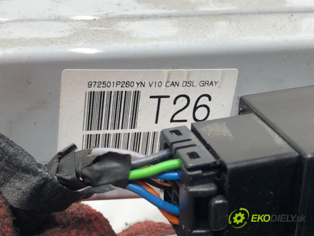 KIA VENGA (YN) 2010 - 2022    1.6 CRDi 115 85 kW [116 KM] olej napędowy 2010 - 2022  Panel ovládania kúrenia 972501P260 (Prepínače, spínače, tlačidlá a ovládače kúrenia)