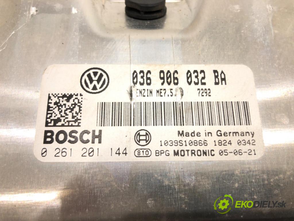 VW GOLF V (1K1) 2003 - 2010    1.4 16V 55 kW [75 KM] benzyna 2003 - 2006  riadiaca jednotka Motor 036906032BA 0261201144 (Riadiace jednotky)