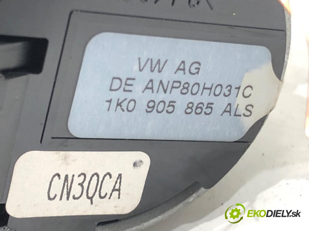 VW GOLF V (1K1) 2003 - 2010    1.4 16V 55 kW [75 KM] benzyna 2003 - 2006  spinačka 1K0905865A (Spínacie skrinky a kľúče)