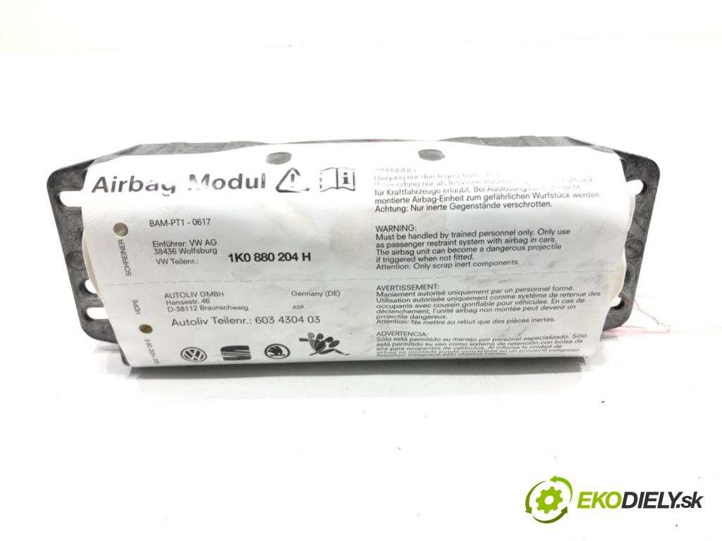 VW GOLF V (1K1) 2003 - 2010    1.4 16V 55 kW [75 KM] benzyna 2003 - 2006  AirBag spolujazdca 1K0880204H (Airbagy)