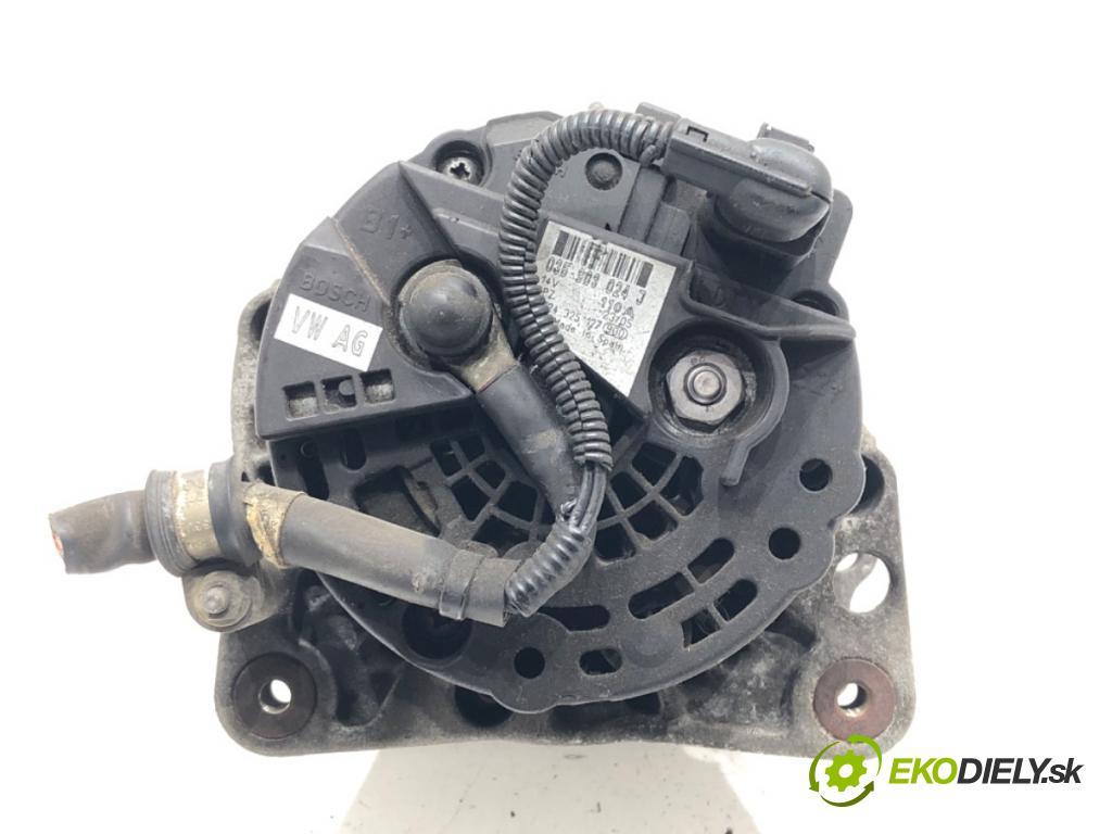 VW GOLF V (1K1) 2003 - 2010    1.4 16V 55 kW [75 KM] benzyna 2003 - 2006  Alternátor 036903024J (Alternátory)