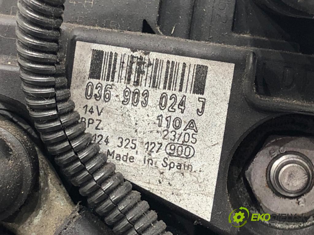 VW GOLF V (1K1) 2003 - 2010    1.4 16V 55 kW [75 KM] benzyna 2003 - 2006  Alternátor 036903024J (Alternátory)