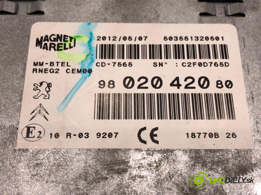 CITROEN DS5 2011 - 2015    2.0 HDi 165 120 kW [163 KM] olej napędowy 2011 - 2015  RADIO 9802042080 (Audio zariadenia)