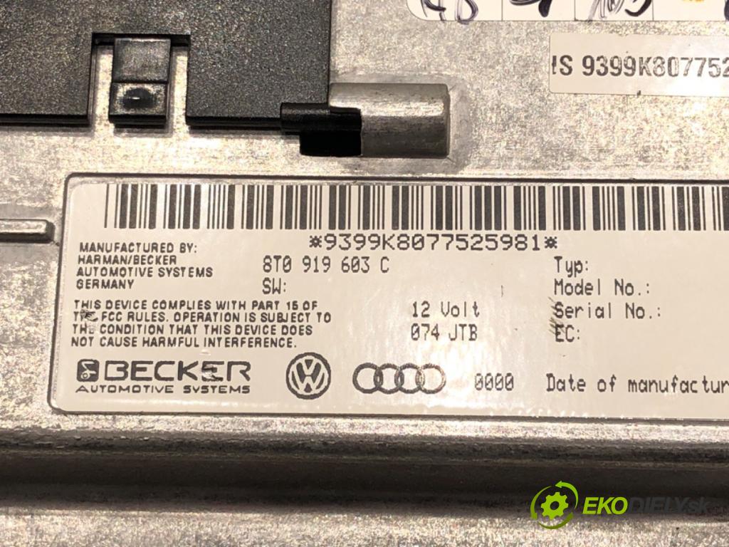 AUDI A5 (8T3) 2007 - 2017    2.7 TDI 140 kW [190 KM] olej napędowy 2007 - 2012  Dislpej 8T0919603C (Prístrojové dosky, displeje)
