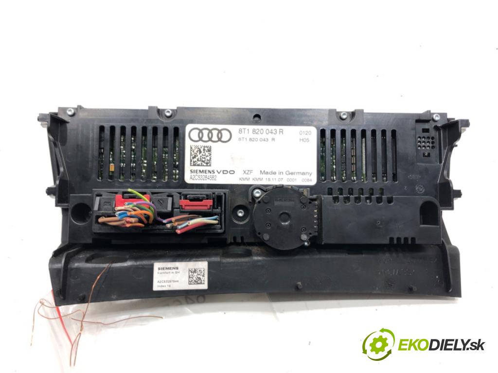 AUDI A5 (8T3) 2007 - 2017    2.7 TDI 140 kW [190 KM] olej napędowy 2007 - 2012  Panel ovládania kúrenia 8T1820043R (Prepínače, spínače, tlačidlá a ovládače kúrenia)