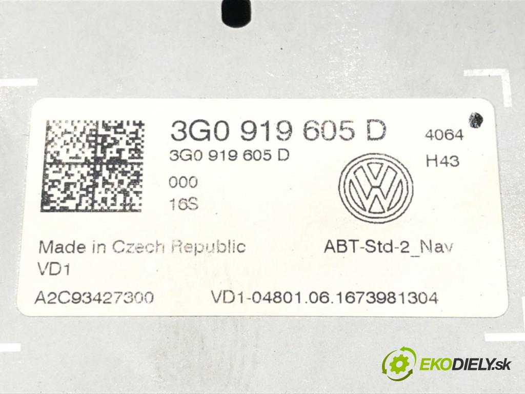 VW PASSAT B8 Variant (3G5, CB5) 2014 - 2022    2.0 TDI 110 kW [150 KM] olej napędowy 2014 - 2022  RADIO 3G0919605D (Audio zariadenia)