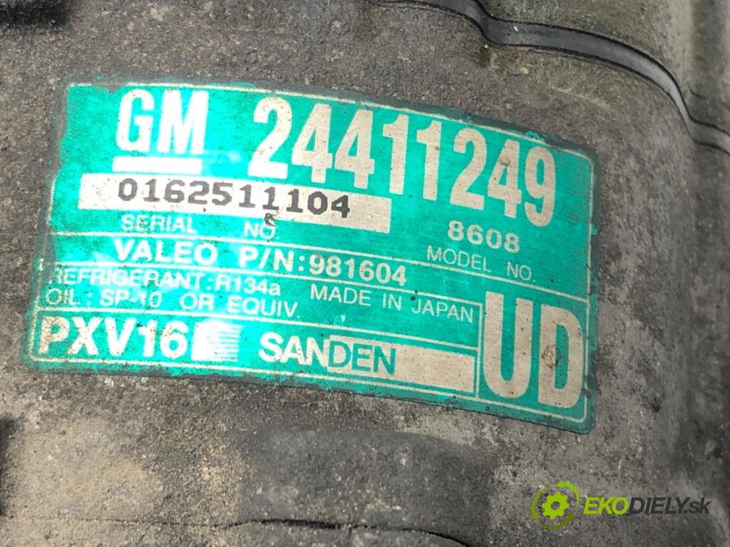 OPEL VECTRA C (Z02) 2002 - 2009    2.0 DTI 16V (F69) 74 kW [101 KM] olej napędowy 2002 - 2006  kompresor klimatizace 24411249 (Kompresory)