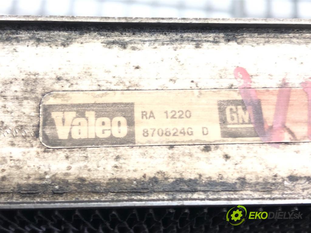 OPEL VECTRA C (Z02) 2002 - 2009    2.0 DTI 16V (F69) 74 kW [101 KM] olej napędowy 2002 - 2006  chladič vody 870824 (Chladiče vody)