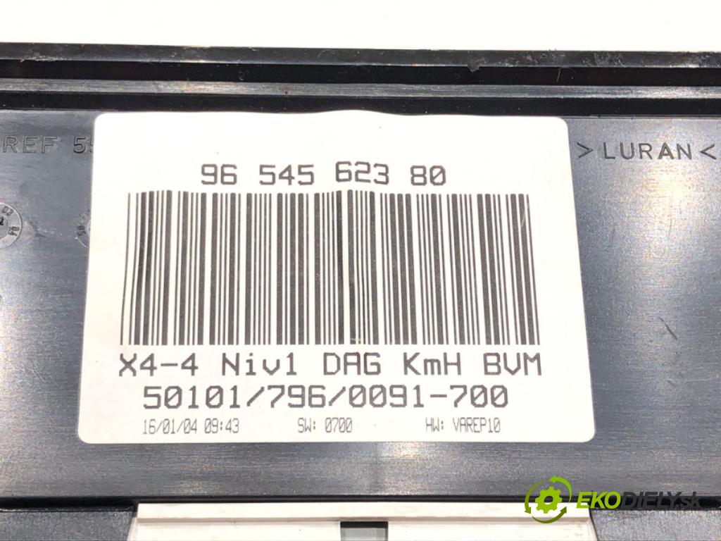 CITROEN C5 I (DC_) 2001 - 2005    1.8 16V (DC6FZB, DC6FZE) 85 kW [115 KM] benzyna 2001 - 2004  Prístrojovka 9654562380 (Prístrojové dosky, displeje)