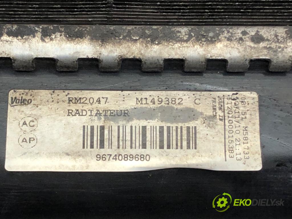 CITROEN C4 II (NC_) 2009 - 2022    1.6 VTi 120 88 kW [120 KM] benzyna 2009 - 2016  chladič vody 9674089680 (Chladiče vody)