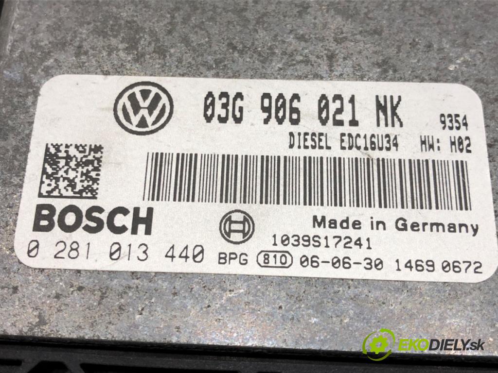 VW PASSAT B6 Variant (3C5) 2005 - 2011    2.0 TDI 103 kW [140 KM] olej napędowy 2005 - 2009  riadiaca jednotka Motor 03G906021NK (Riadiace jednotky)