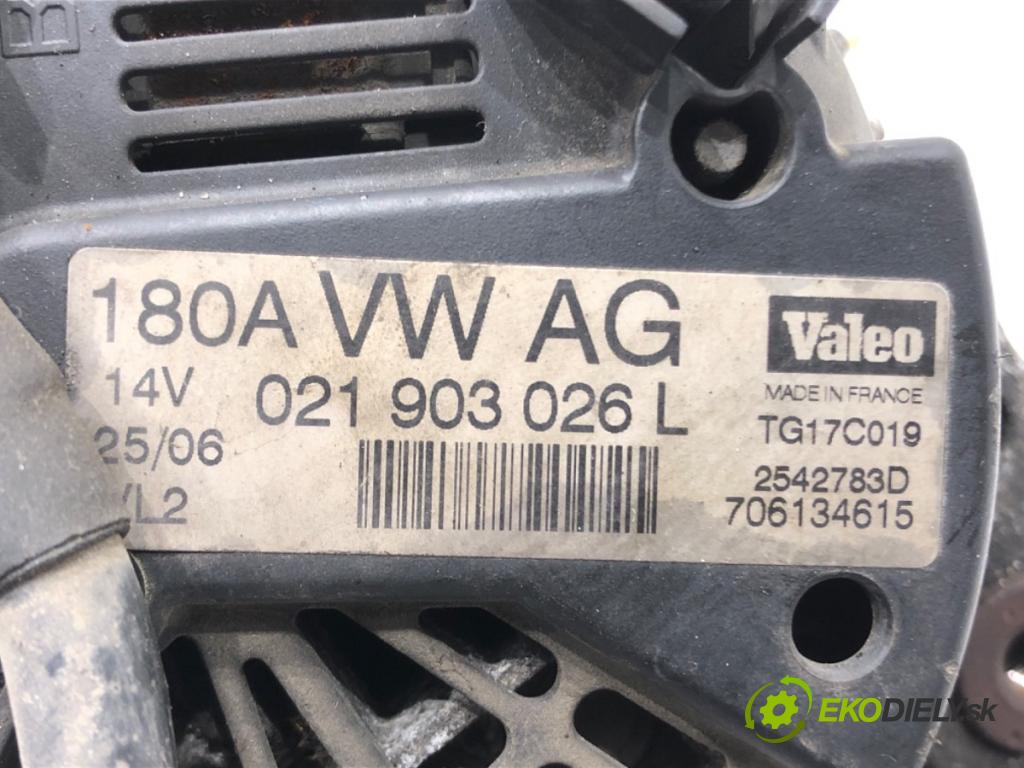 VW PASSAT B6 Variant (3C5) 2005 - 2011    2.0 TDI 103 kW [140 KM] olej napędowy 2005 - 2009  Alternátor 021903026L (Alternátory)